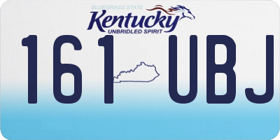 KY license plate 161UBJ