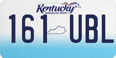 KY license plate 161UBL
