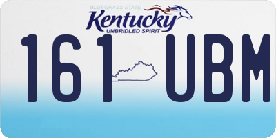 KY license plate 161UBM
