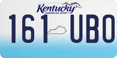 KY license plate 161UBO
