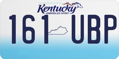 KY license plate 161UBP