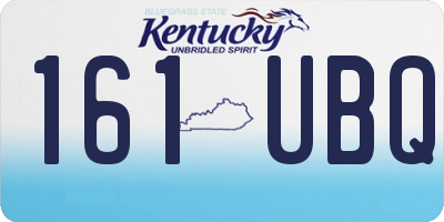 KY license plate 161UBQ