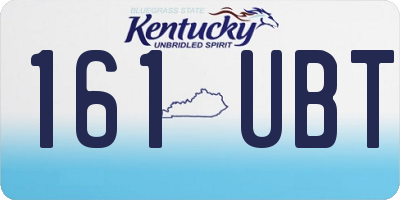 KY license plate 161UBT