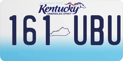 KY license plate 161UBU