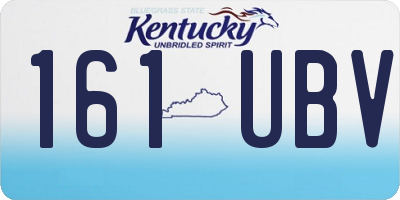 KY license plate 161UBV