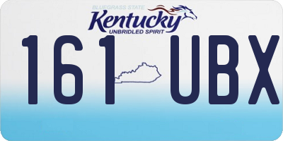 KY license plate 161UBX