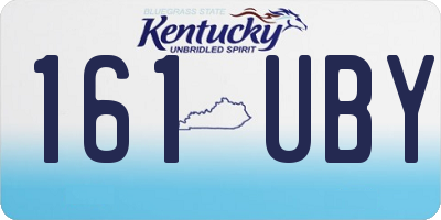 KY license plate 161UBY