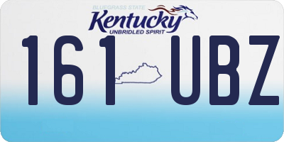 KY license plate 161UBZ