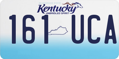 KY license plate 161UCA