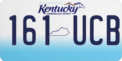 KY license plate 161UCB