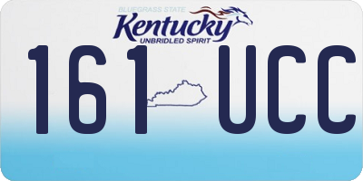 KY license plate 161UCC