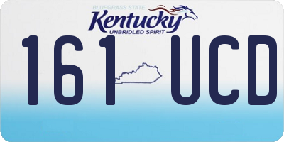 KY license plate 161UCD