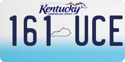 KY license plate 161UCE