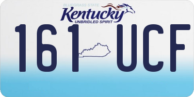 KY license plate 161UCF