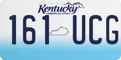 KY license plate 161UCG