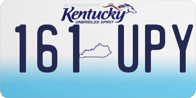 KY license plate 161UPY