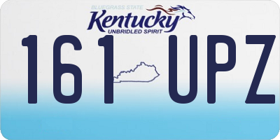 KY license plate 161UPZ