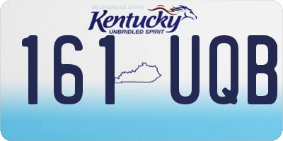 KY license plate 161UQB