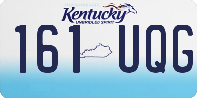 KY license plate 161UQG