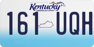 KY license plate 161UQH