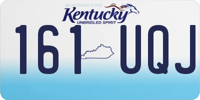 KY license plate 161UQJ