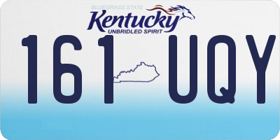 KY license plate 161UQY