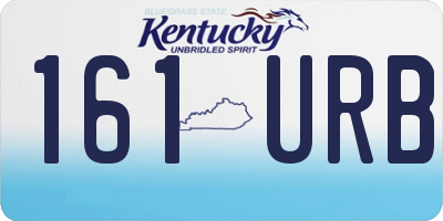 KY license plate 161URB