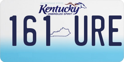KY license plate 161URE