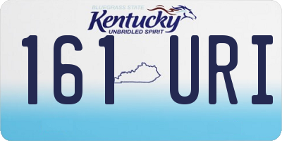 KY license plate 161URI