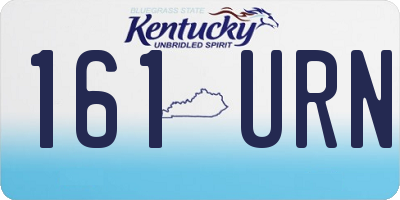 KY license plate 161URN