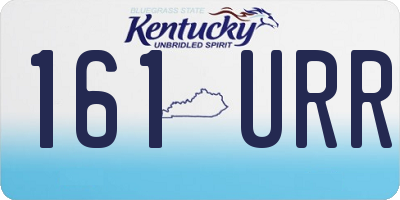 KY license plate 161URR