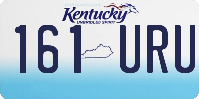 KY license plate 161URU