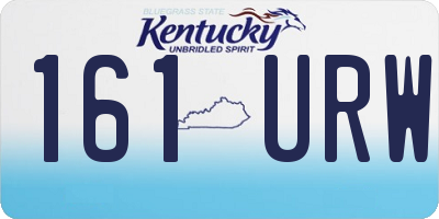 KY license plate 161URW