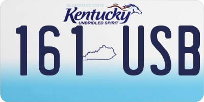 KY license plate 161USB