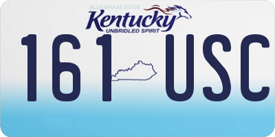 KY license plate 161USC