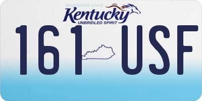 KY license plate 161USF