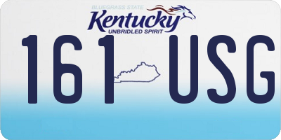 KY license plate 161USG