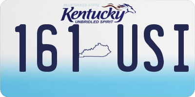 KY license plate 161USI