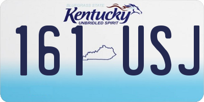 KY license plate 161USJ