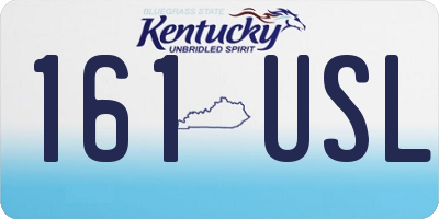KY license plate 161USL