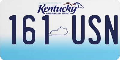 KY license plate 161USN