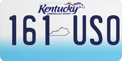 KY license plate 161USO