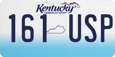 KY license plate 161USP