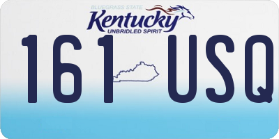 KY license plate 161USQ