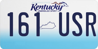 KY license plate 161USR