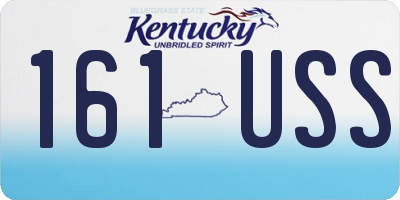 KY license plate 161USS