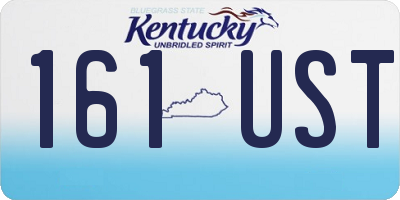 KY license plate 161UST