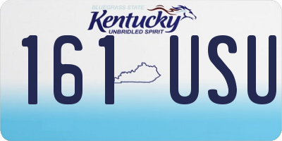KY license plate 161USU