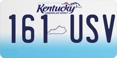 KY license plate 161USV