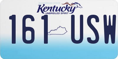 KY license plate 161USW